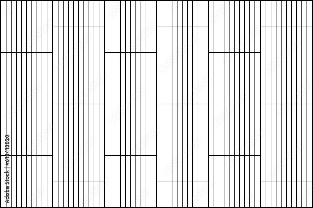 Poster elegant trellis of pattern. design of vertical stripe black on white background. design print for il