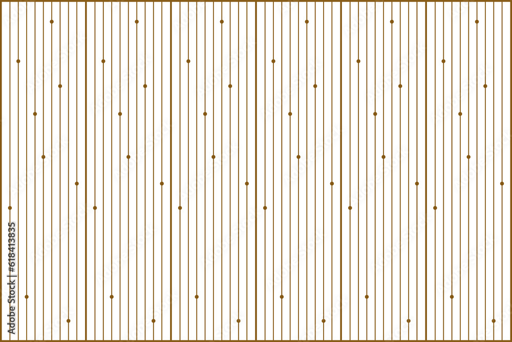 Poster elegant trellis of pattern. design of vertical stripe with dots gold on white background. design pri
