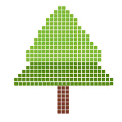 pixel tree