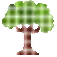 Fototapeta premium pixel tree