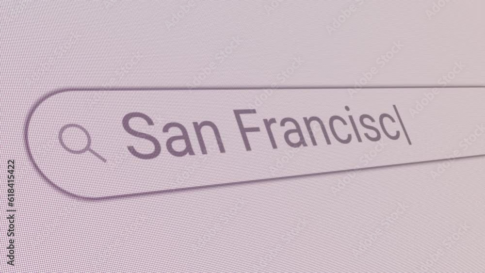 Poster search bar san francisco ca close up single line typing text box layout web database browser engine 