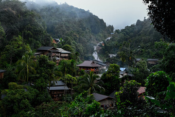 Pang Ung Maehongson Lake and mountain