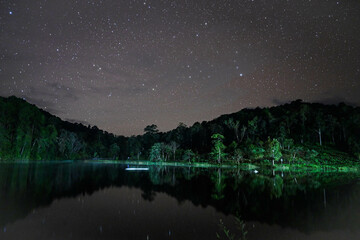 Pang Ung Maehongson Lake and mountain