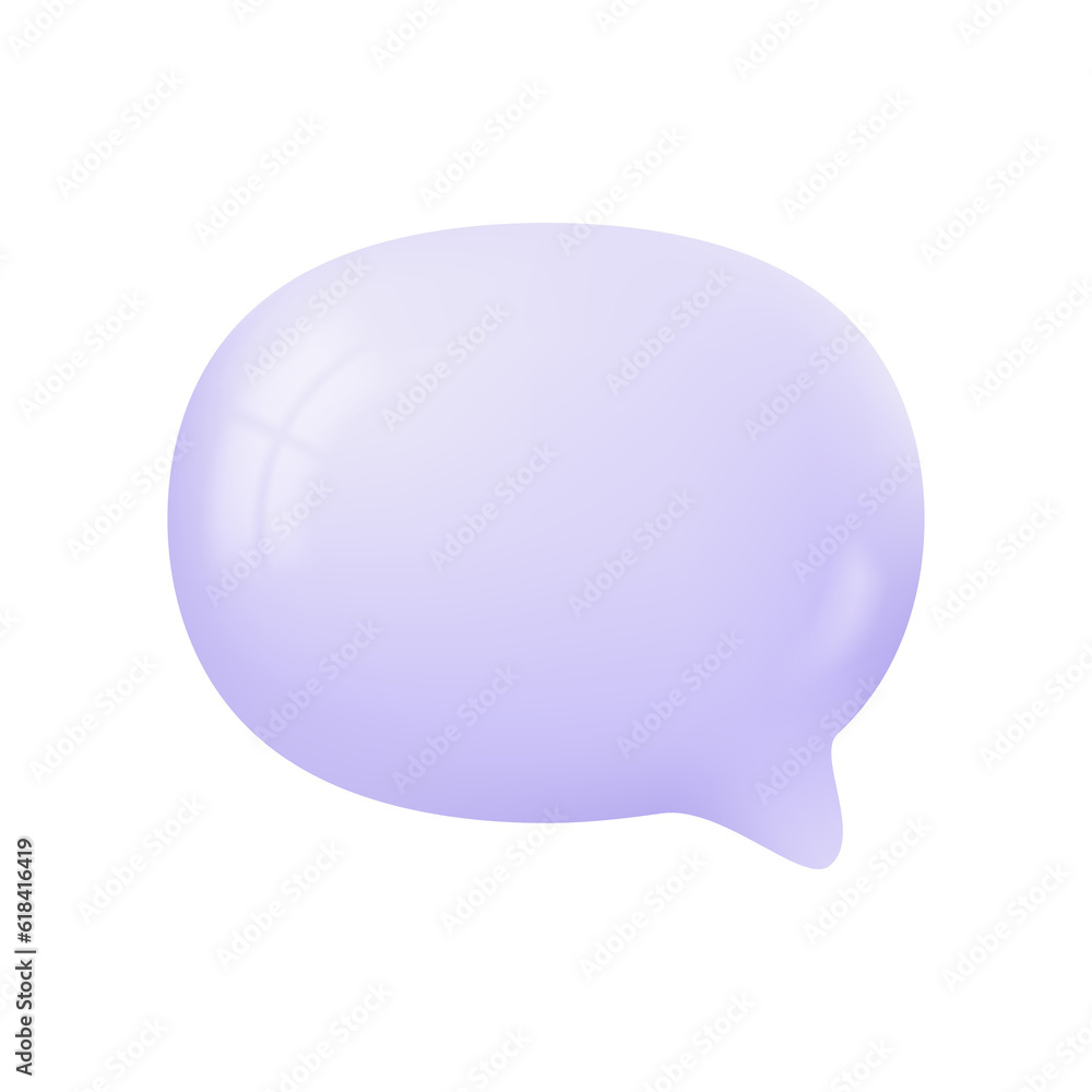 Poster 3d speech bubbles. conversation to comment. empty text frame