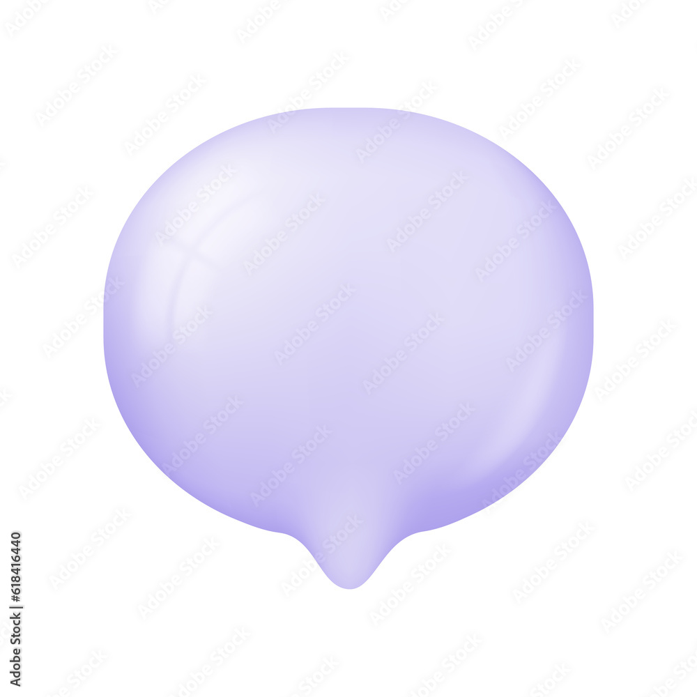 Fototapete 3d speech bubbles. Conversation to comment. empty text frame
