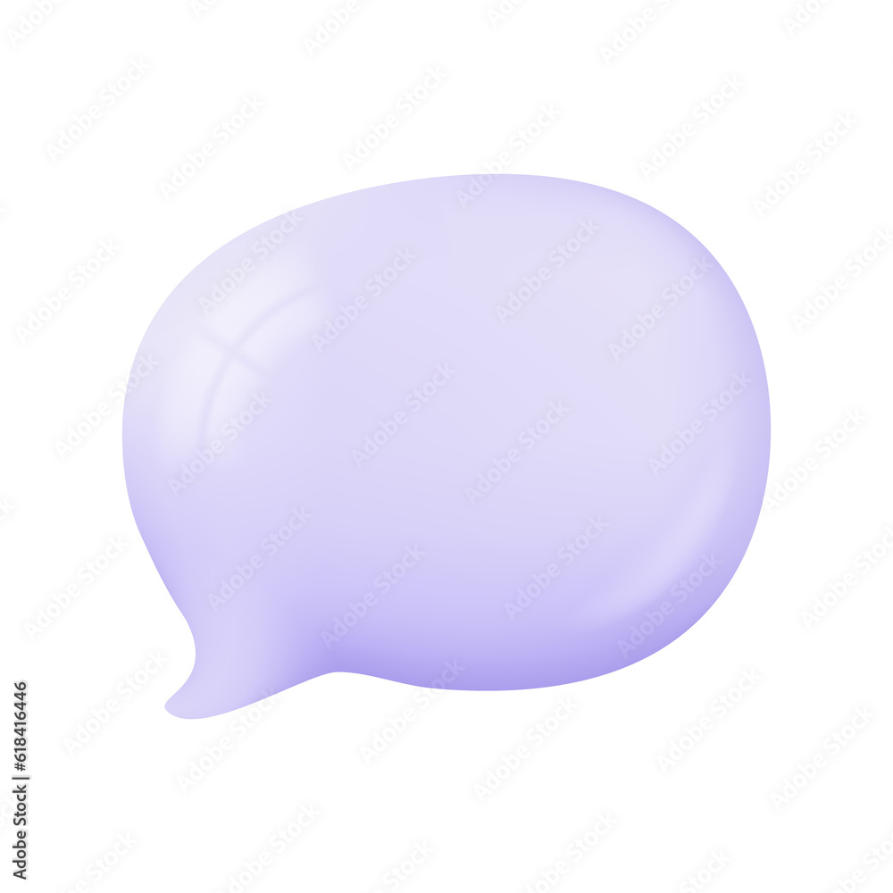 Fototapete 3d speech bubbles. conversation to comment. empty text frame