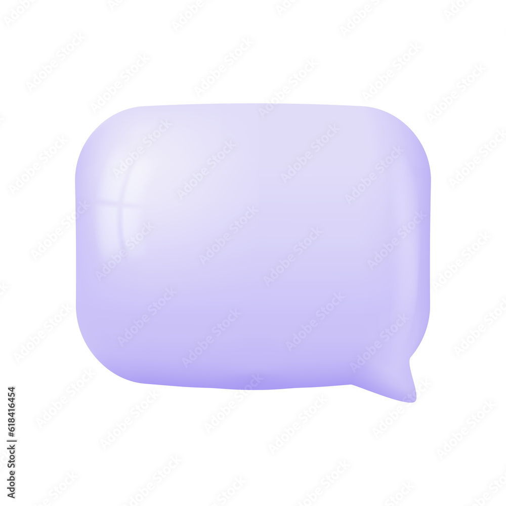 Poster 3d speech bubbles. conversation to comment. empty text frame