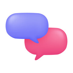 3d speech bubbles social media chat message box dialogue sign