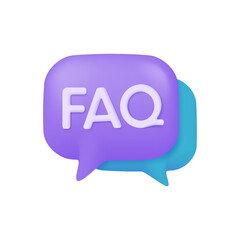 Fototapeta premium 3d text box. Speech bubble dialog dialogue. questions and answers