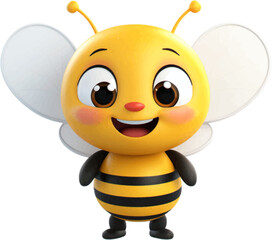 cute bee in 3d style.