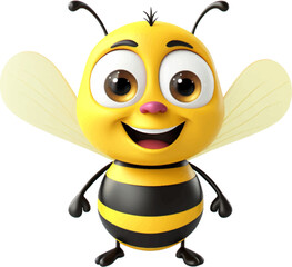 cute bee in 3d style.
