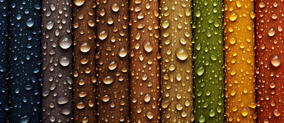Naklejka na ściany i meble water droplets on colorful rainbow background wallpaper Generated by AI
