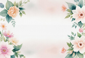 Watercolor Style Flower Background