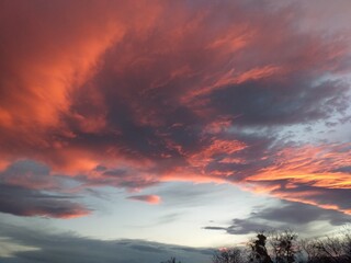 sunset over the mountains