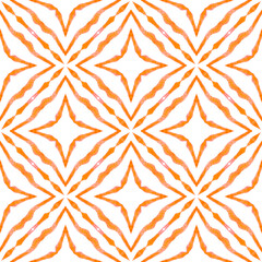 Fototapeta premium Ethnic hand painted pattern. Orange powerful