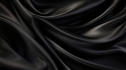 Fototapeta premium Silk Unfurled, Abstract Background with Luxurious Wavy Folds of Satin Velvet Material, generative ai.