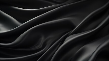 Obraz premium Silk Unfurled, Abstract Background with Luxurious Wavy Folds of Satin Velvet Material, generative ai.