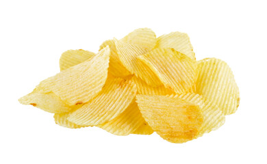 potato chips isolated on transparent png
