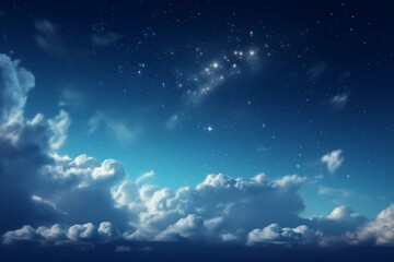 Obraz na płótnie Canvas Night sky clouds. Generate Ai