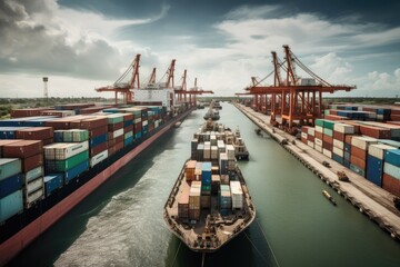 Naklejka premium Charging port in operation. AI generative