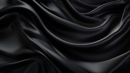 Fototapeta premium Silk Unfurled, Abstract Background with Luxurious Wavy Folds of Satin Velvet Material, generative ai.