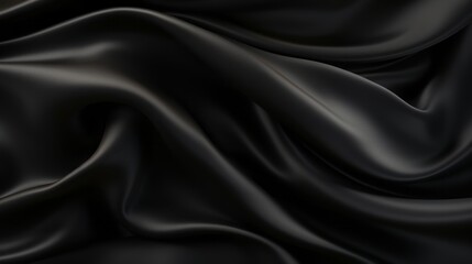 Obraz premium Silk Unfurled, Abstract Background with Luxurious Wavy Folds of Satin Velvet Material, generative ai.