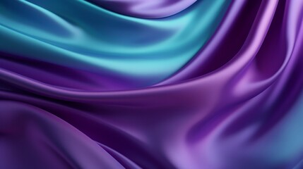 Obraz premium Silk Unfurled, Abstract Background with Luxurious Wavy Folds of Satin Velvet Material, generative ai.
