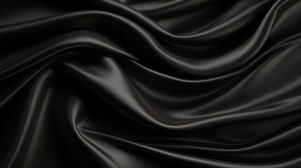 Fototapeta premium Silk Unfurled, Abstract Background with Luxurious Wavy Folds of Satin Velvet Material, generative ai.
