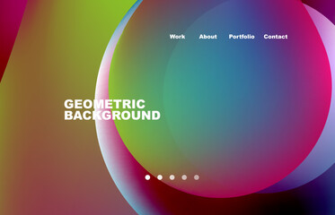 Abstract liquid background for your landing page design. Web page for website or mobile app wallpaper