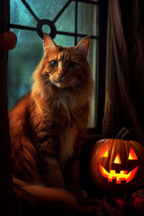 Halloween Cat - hybrid color photo