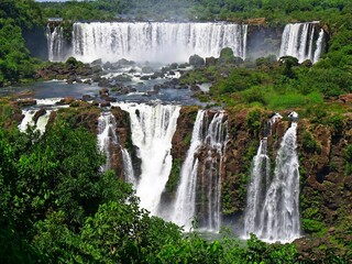 the Iguazu waterfalls. Argentina, Brazil, South America