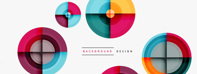 Obraz premium Circle pattern background. Abstract backgrounds bundle for wallpaper, banner, background, landing page, wall art, invitation, prints, posters