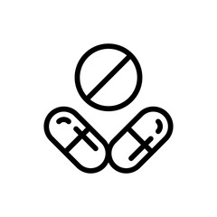 pills line icon