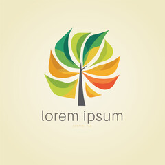 Vector design of a logo for ecological recycling companies with space for text