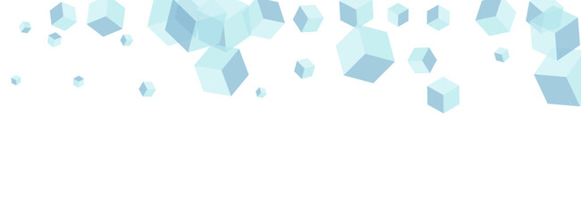 Blue-gray Box Background White Vector. Polygon Model Texture. Gray Cubic Style Card. Simple Template. Blue Minimal Geometric.