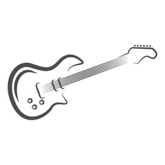 Obraz na płótnie Canvas Guitar icon logo design