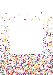 Red Foliage Vector White Background. Autumn Leaf Herbarium Backdrop. November Confetti Texture. Yellow Foliage Card.