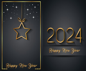 2024 Happy New Year background for your seasonal invitations, festive posters, greetings cards.