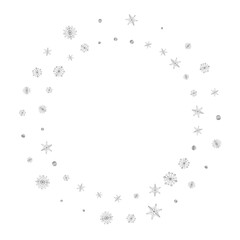 Metal Flake Background White Vector. Dot Spray Pattern. Grey Snow Transparent. Luminous Christmas Illustration.