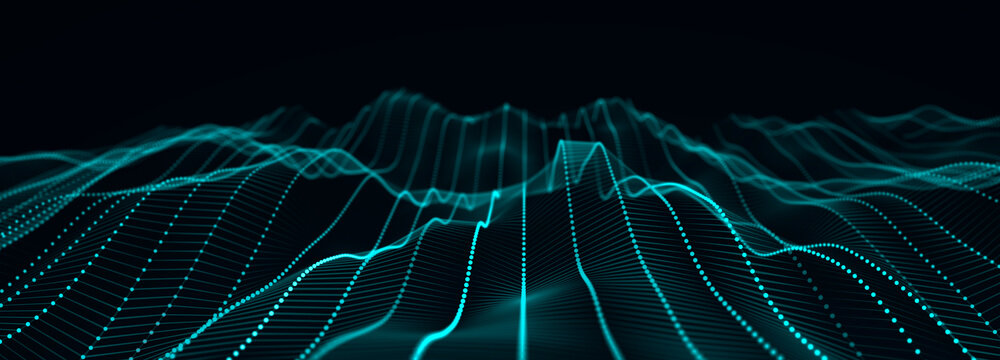 Digital technology background. Network connection dots and lines. Futuristic background for presentation design. 3d