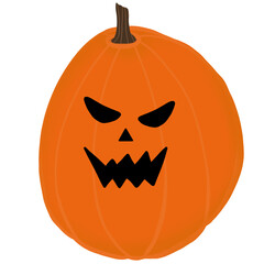 The main symbol of the Happy Halloween holiday. Orange pumpkin with smile