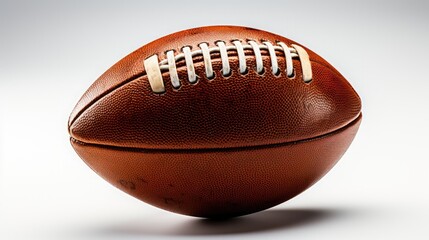 American football is isolated on white background