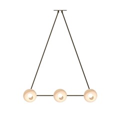 chandelier on the ceiling isolated on white background, hanging lamp, pendant light, 3D illustration, cg render