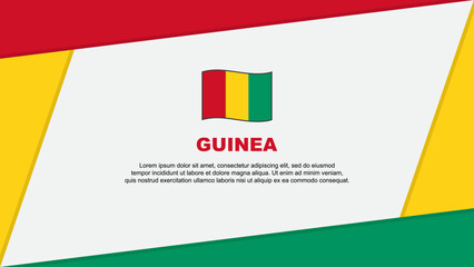 Guinea Flag Abstract Background Design Template. Guinea Independence Day Banner Cartoon Vector Illustration. Guinea Banner