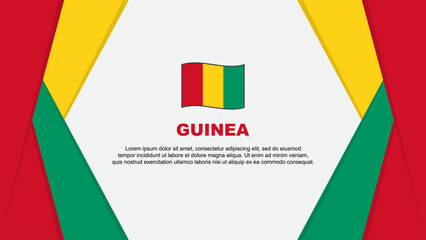 Guinea Flag Abstract Background Design Template. Guinea Independence Day Banner Cartoon Vector Illustration. Guinea Background