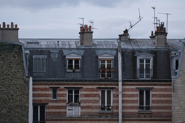 Paris building roofs, photos taken from the heights of Paris.

It gathers many types of buildings with characteristic Parisian roofs, from various districts of the city.
