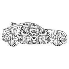 Mandala car coloring page.
Mandala vector car.
Car coloring page for adults.
