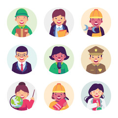 Collection of male and female avatars