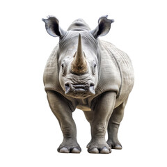 Fototapeta premium Beautiful rhino looking isolated on white