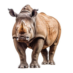 Obraz premium Beautiful rhino looking isolated on white